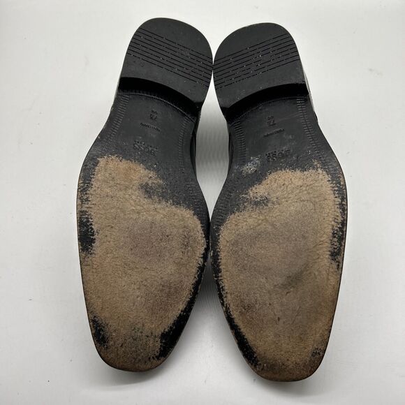 Hugo Boss Mens 7.5 Black Vero Cuoio Leather Dress Oxford Casual Formal - Picture 7 of 9